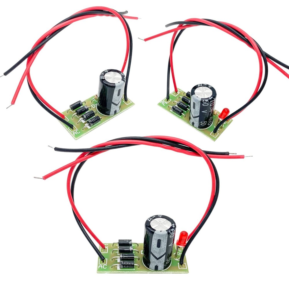 AC-DC Converter Full Bridge Rectifier Filter for Model Train Railroad 3 Pcs