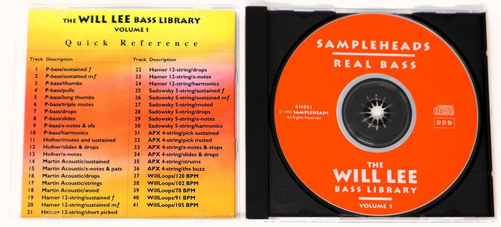 Sampleheads The Will Lee Bass Library Sample/Sound Library/Sampling CD