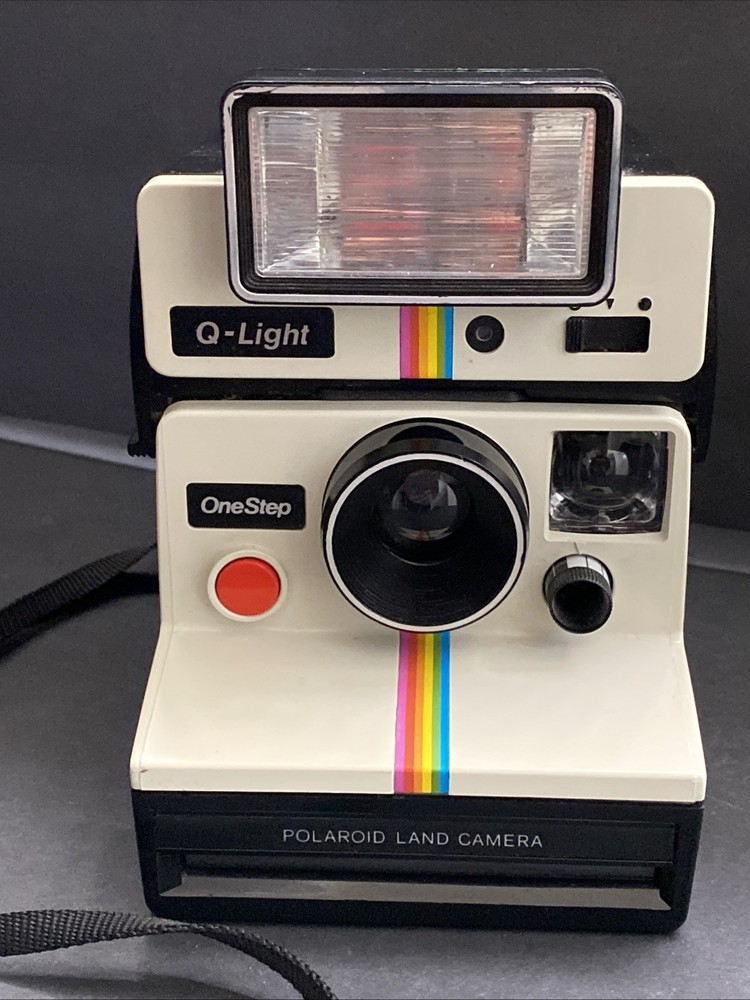 Vintage Polaroid One Step Land Camera Rainbow Stripe Untested