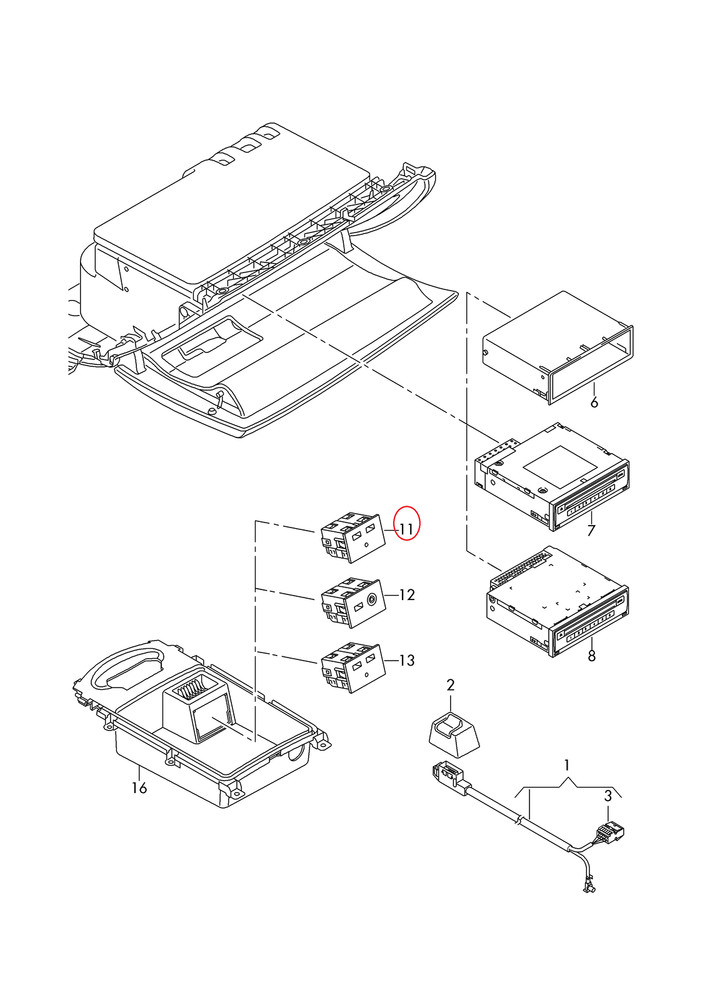Audi A3 8V Connector External Audio Sources 81A035726