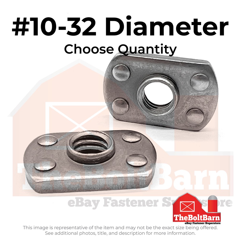 #10-32 4 Prong Spot Weld Nuts (Pick Quantity)