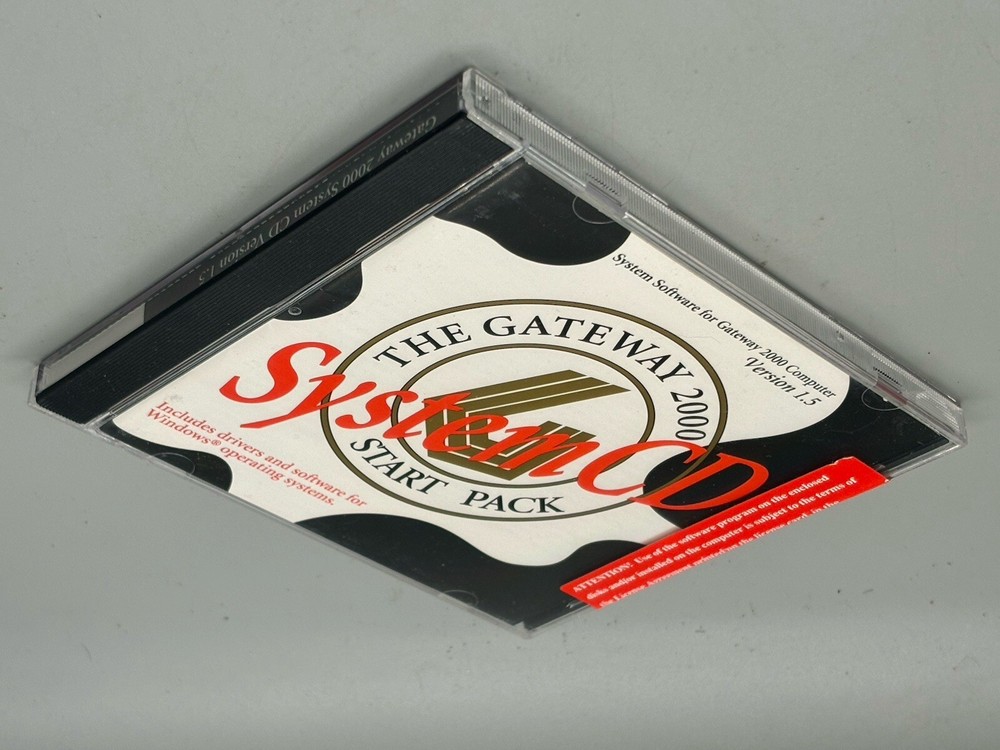 Gateway Start Pack Version 1.7 System CD 2000 Computer Software Drivers Sealed