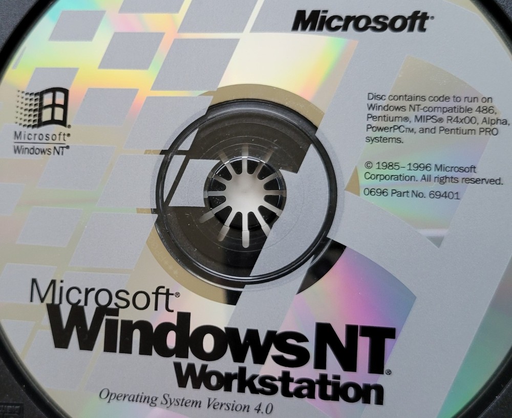 Vintage - Microsoft Windows NT Workstation Version 4.0 1996