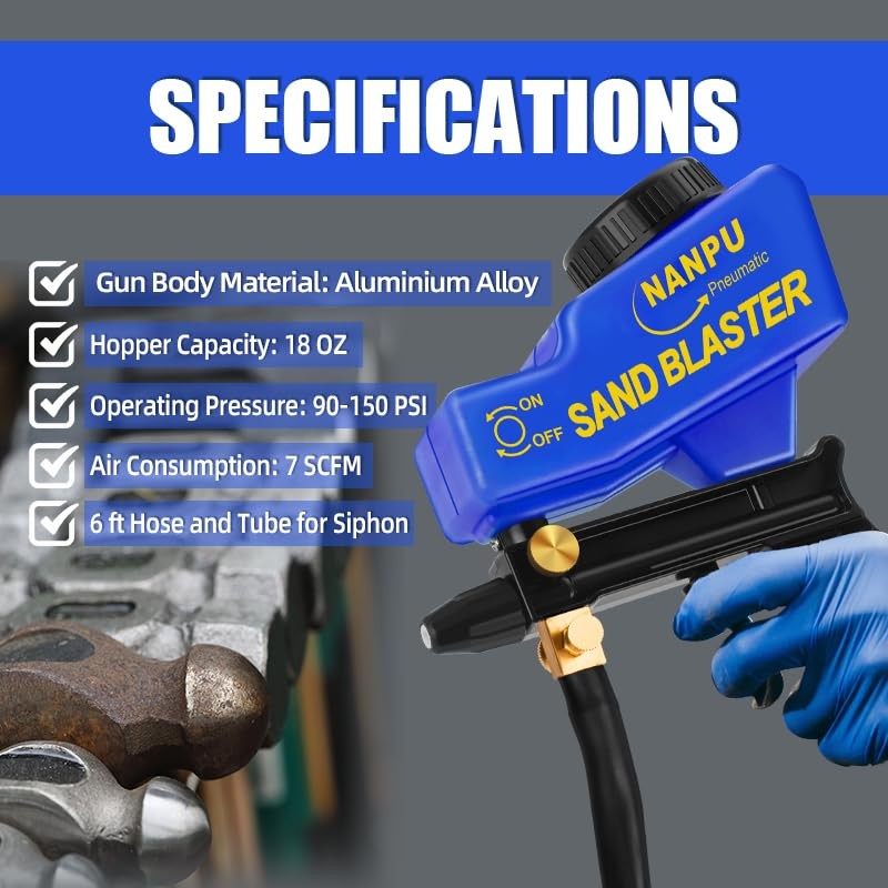 Professional Quality Air Sandblaster with Ceramic Nozzles for Precision Etching