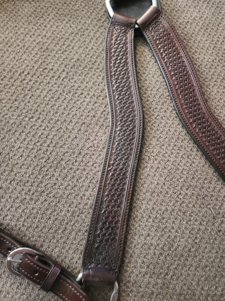 Crates Tooled Leather Western Breast Collar