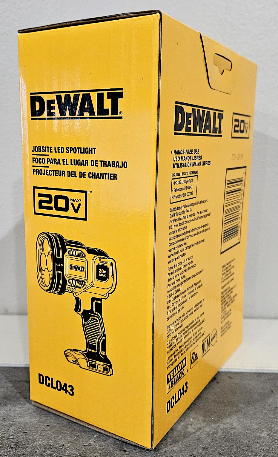 New in Box! DeWalt DCL043 20V Max Cordless LED Jobsite Spotlight