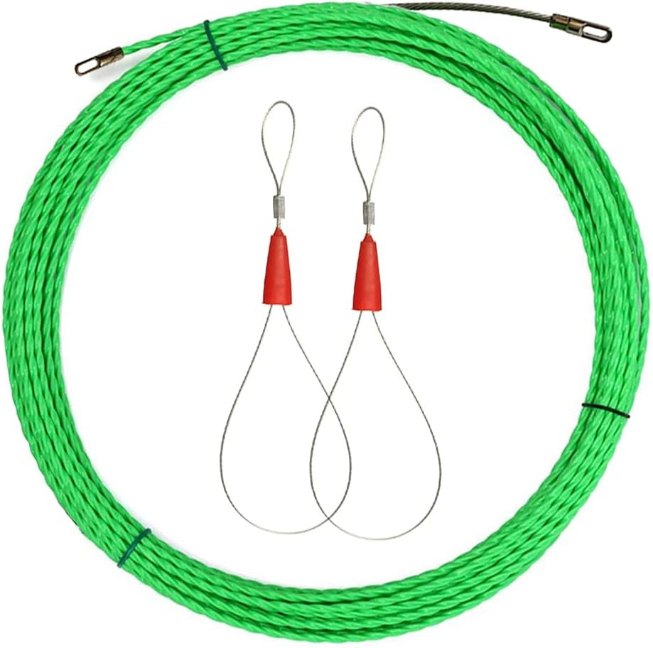 20M Cable Running Puller Cable Grip Threader Fish Wire Puller Wall Fish Tape Rod
