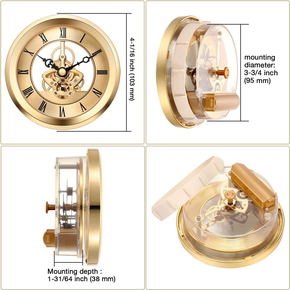 4 1/16 Inch Insert with Gold Bezel