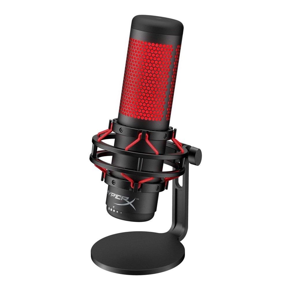 HyperX QuadCast USB Microphone Brand New No Box – Red LED – Shock Mount – PC/PS5