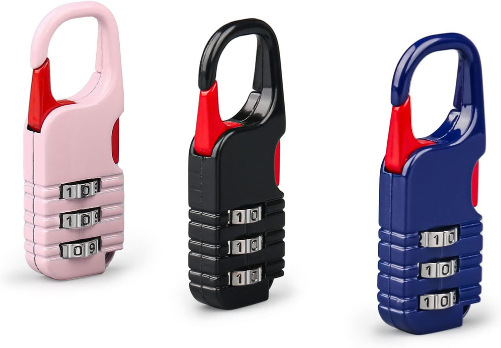 3PCS Mini Combination Padlocks 3-Digit Small Locks for Backpack Diary Zipper