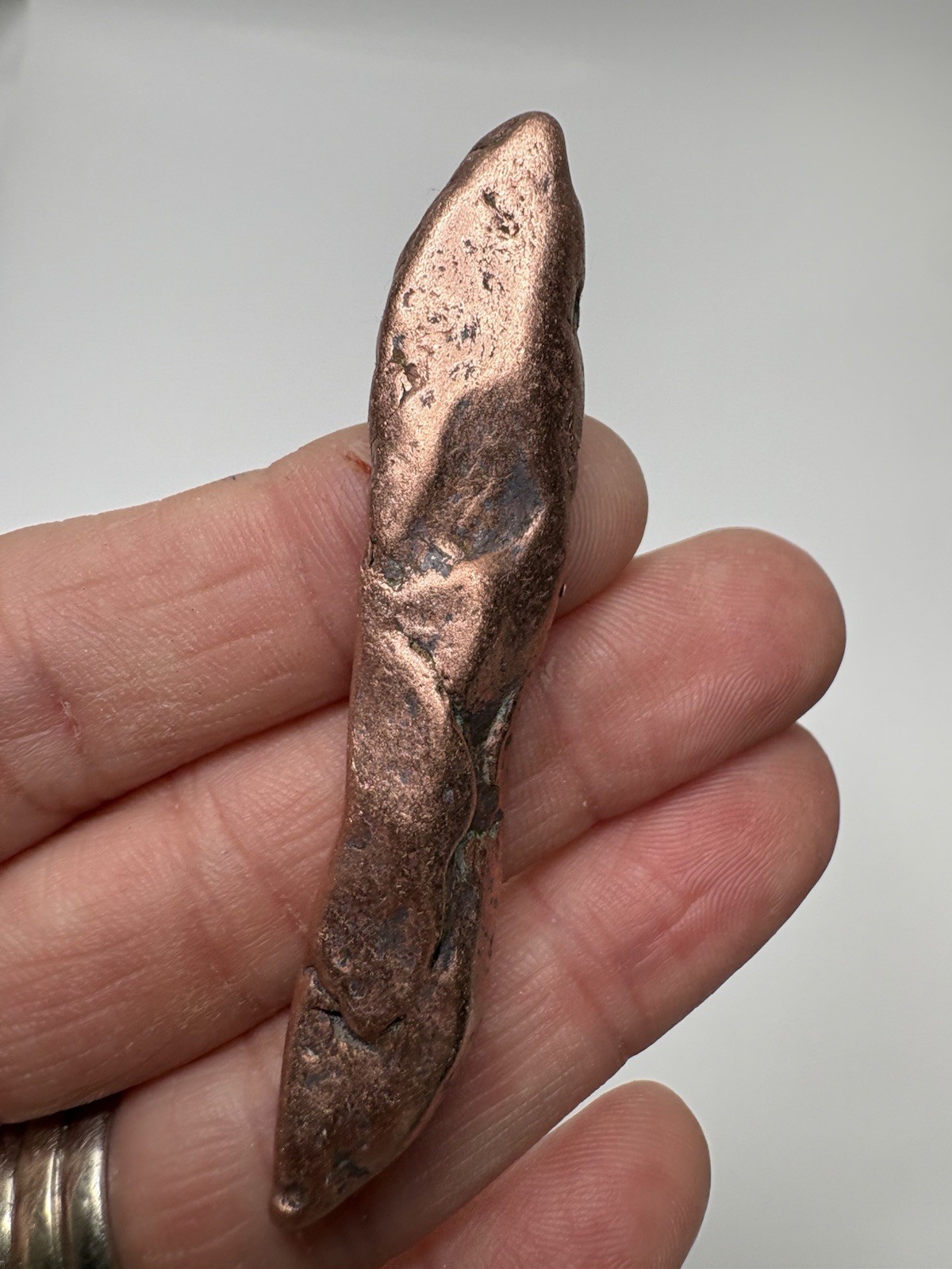 Pure Native Michigan Solid Copper Nugget Specimen Keweenaw Peninsula Mineral