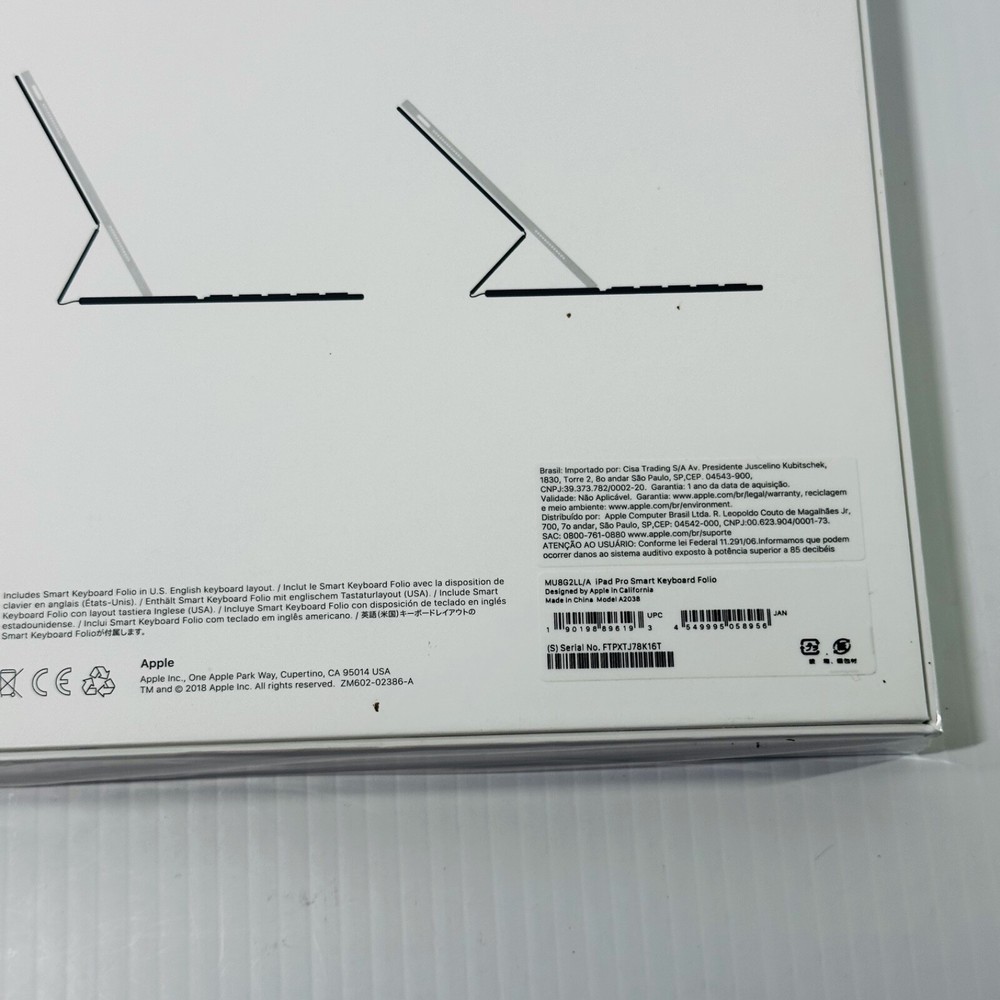 Original Empty Box For Apple iPad Pro Smart Keyboard Folio 11" A2038 Box Only