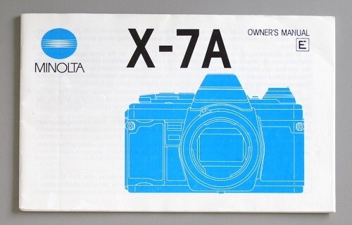 Minolta X-7A Instruction Manual