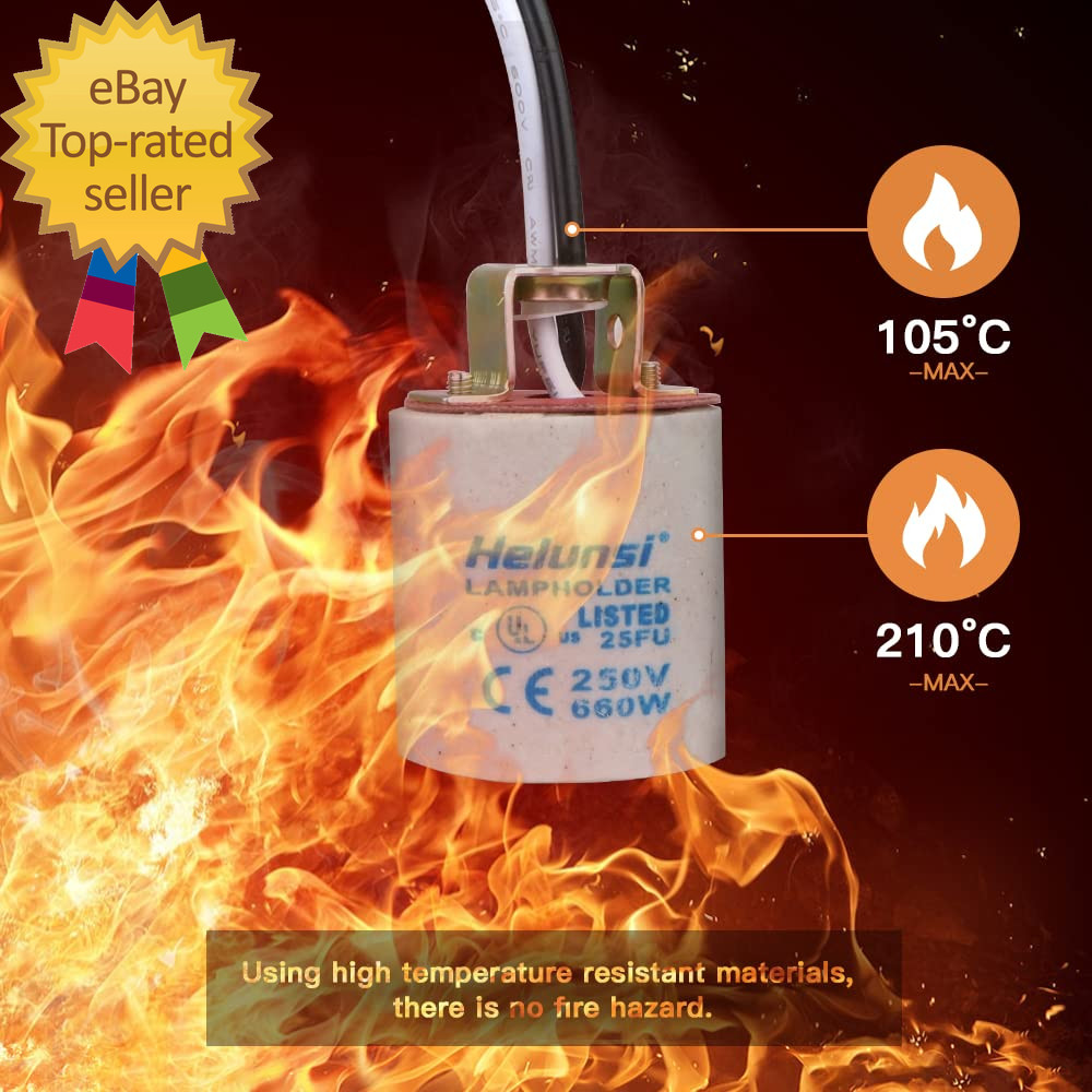 E26 E27 Ceramic Light Socket Medium Base Porcelain Lamp Holder Ceramic Light