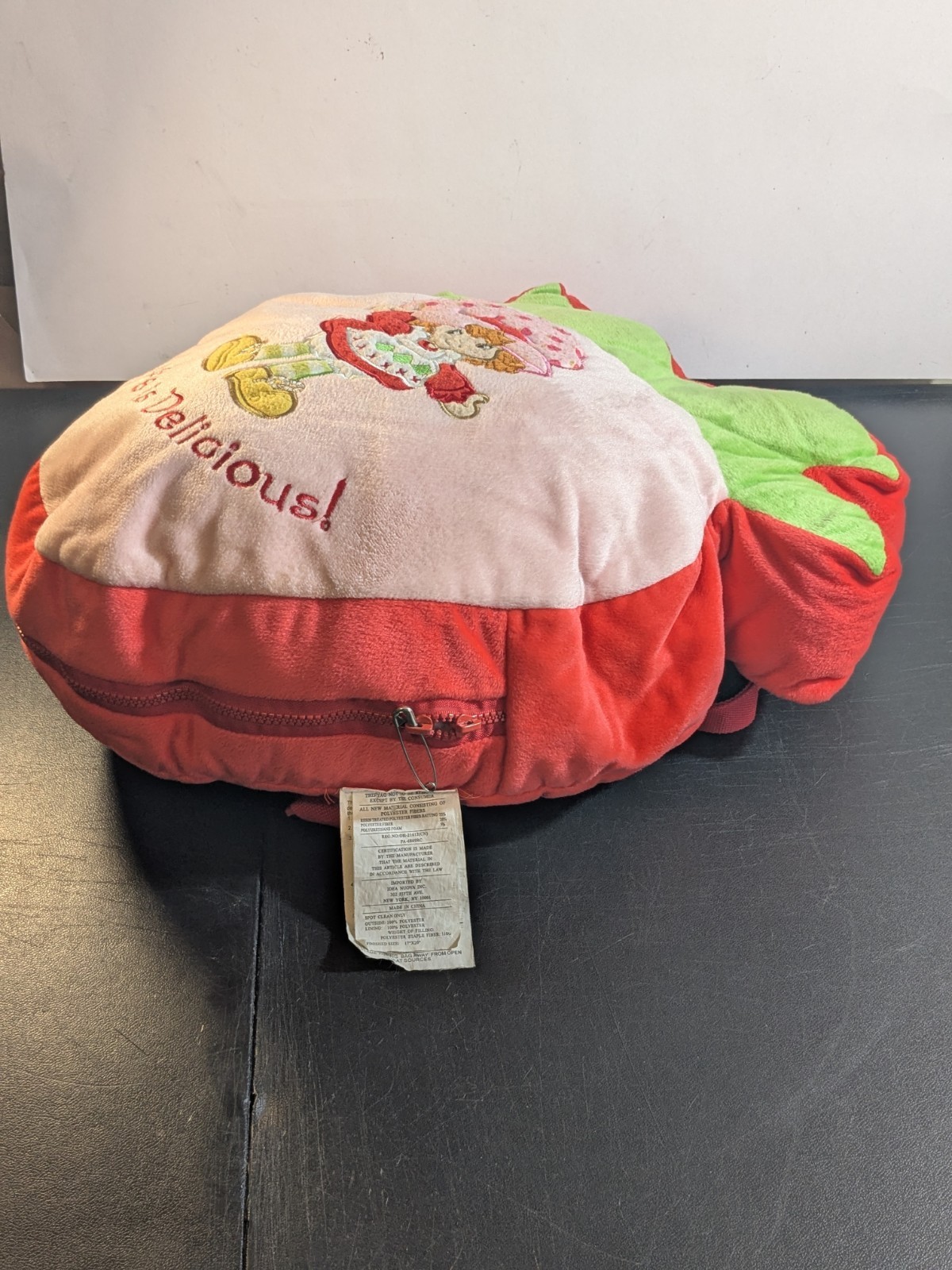 VTG Retro Strawberry Shortcake Kids Sleeping Bag/Backpack Life Is Delicious