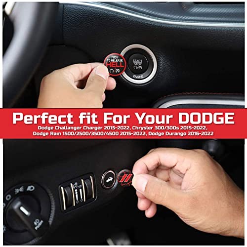 Push Start Button Cover for Dodge Challenger Charger Durango Ruby Red