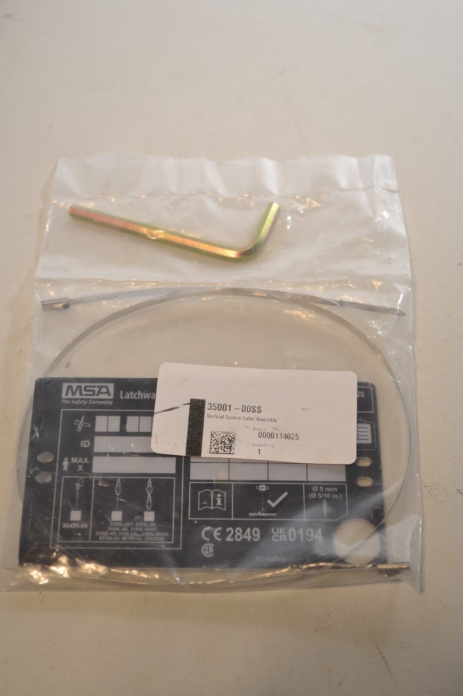 MSA Vertical System Label Assembly - 35001-00SS