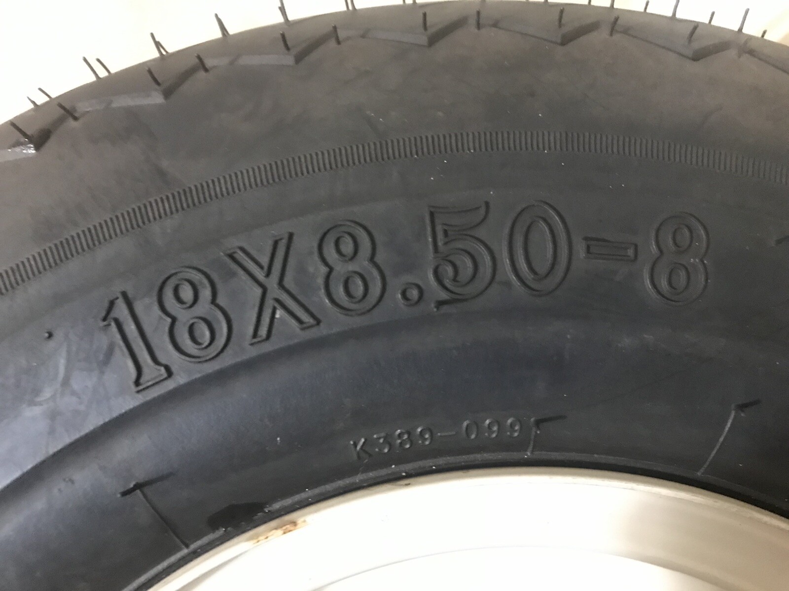 Set Of 4 - Kenda 18X8.50-8 Take Off Golf Cart OEM Tires & Wheels - 90%+ Tread