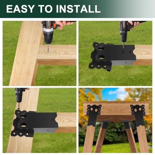 Deer Stand Brackets 4pcs,Outdoor 4"x 4" Compound Angle Bracket,Multi-Use