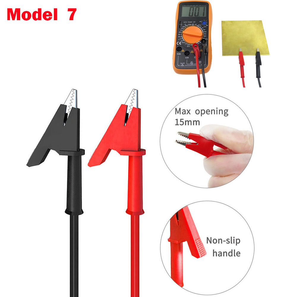 3.3FT 4mm Stackable Banana Plug Test Lead Kit & Alligator Clip & Back Probe NEW