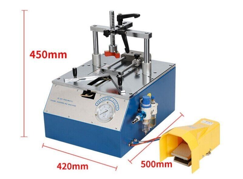 Bench-Top Type Picture Frame Underpinner Desktop Pneumatic Nail Angle Machine