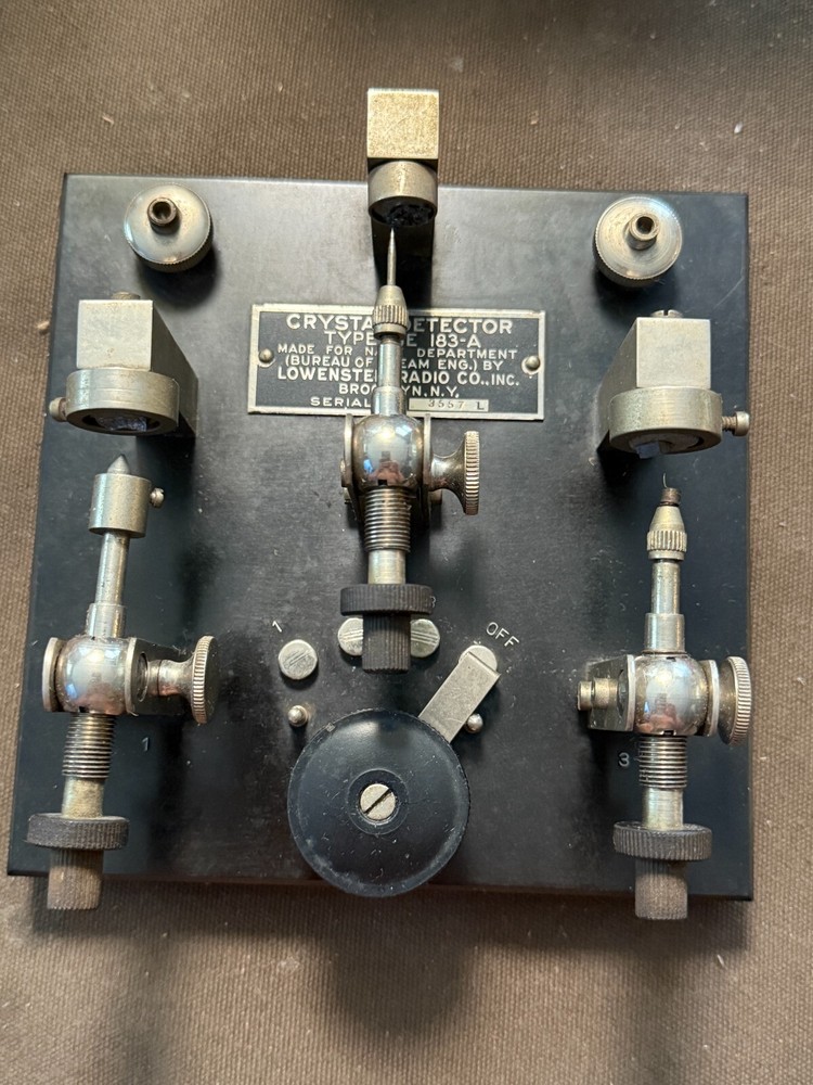 1917 Lowenstein SE-183A Triple Crystal Detector For Marconi made for NAVY Dept
