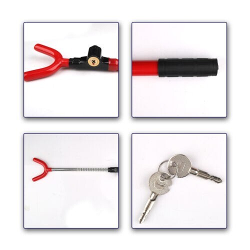 Steering Wheel Lock Twin Hooks Anti Theft Universal Car Van Truck SUV