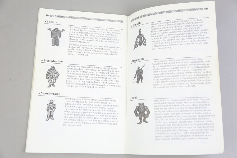 Advanced Dungeons & Dragons Hack Forgotten Realms Game Booklet Instructions Only