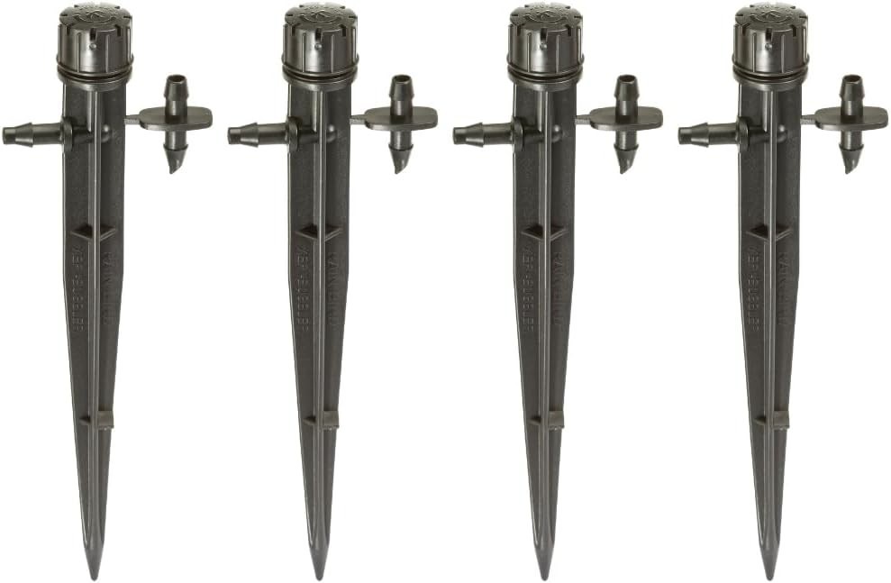 4-Pack Drip Irrigation Micro-Bubblers with 360° Spray, Adjustable 0-3' Distance