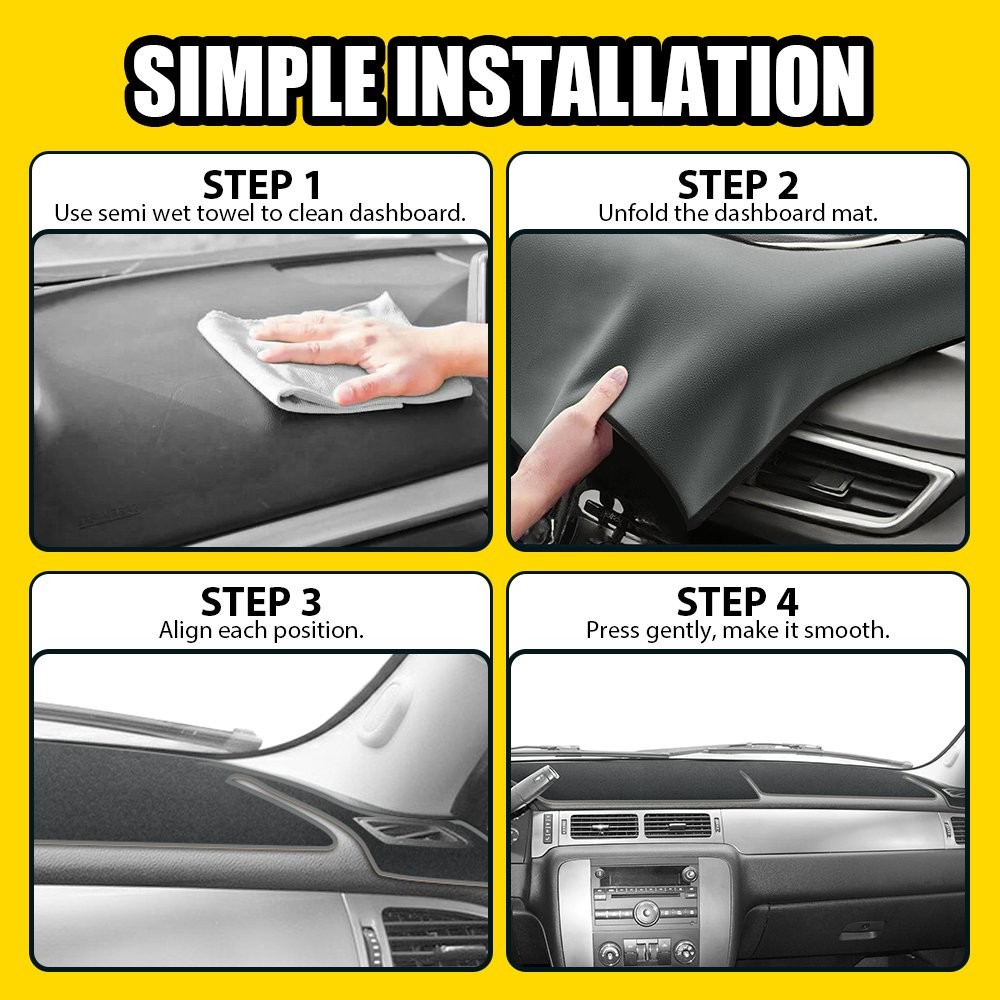 Gray Dash Mat For 2007-14 Chevy Avalanche /GMC Yukon Dashboard Cover Dashmat EOA