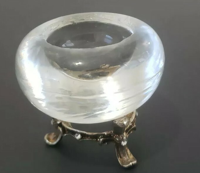 Simple Open Salt Cellar Smooth Tapered Sides Slight Concave Bottom.