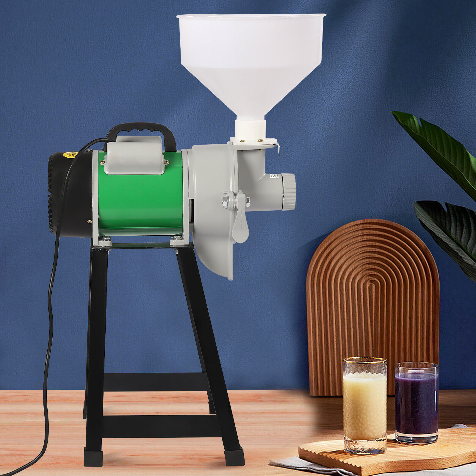 Electric Grinder Mill Grain Corn Wheat Feed/Flour Dry Wet Cereal Machine +Funnel