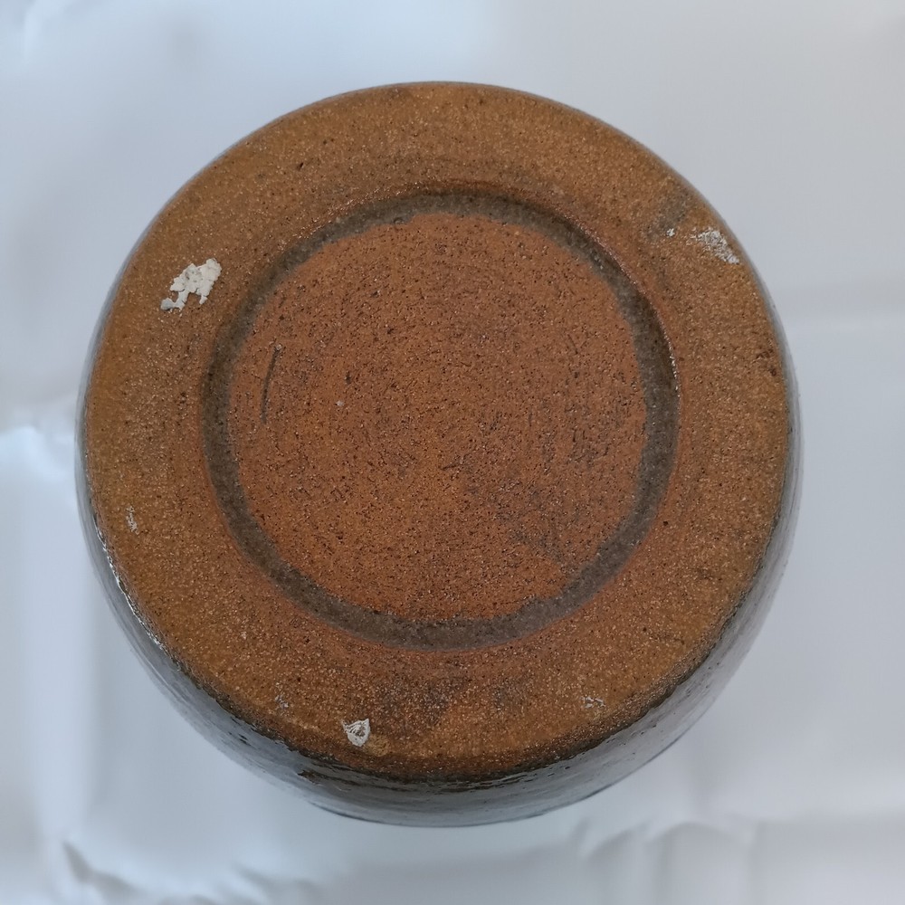 Studio Art Pottery Vase with Raised Abstract Design