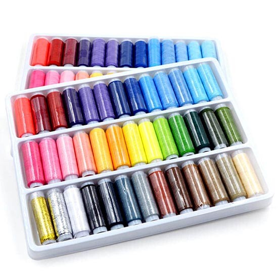 New 39pcs 109 Yard Mixed Colors Polyester Spool Sewing Thread For Hand Machine