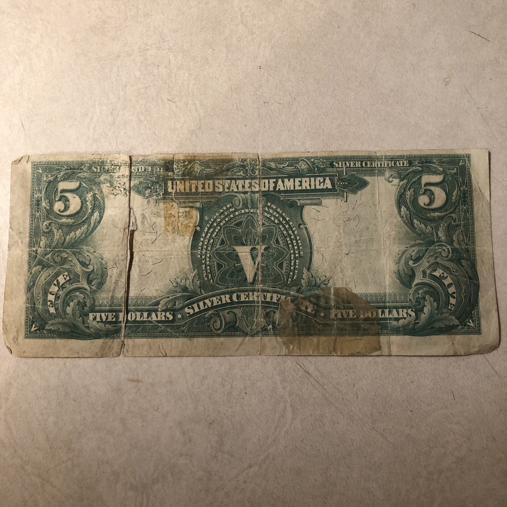 1899 $5 indian large bill silver certificate