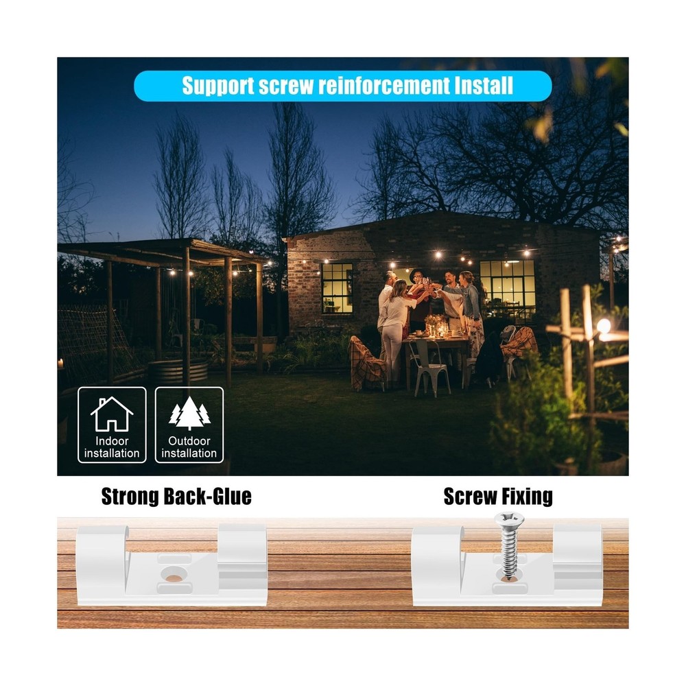 XHF 50pcs Medium Self Adhesive Cable Clips White,Wire Clips Cable Management ...