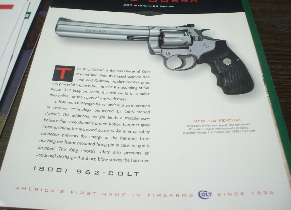 1998 COLT KING COBRA Brochure