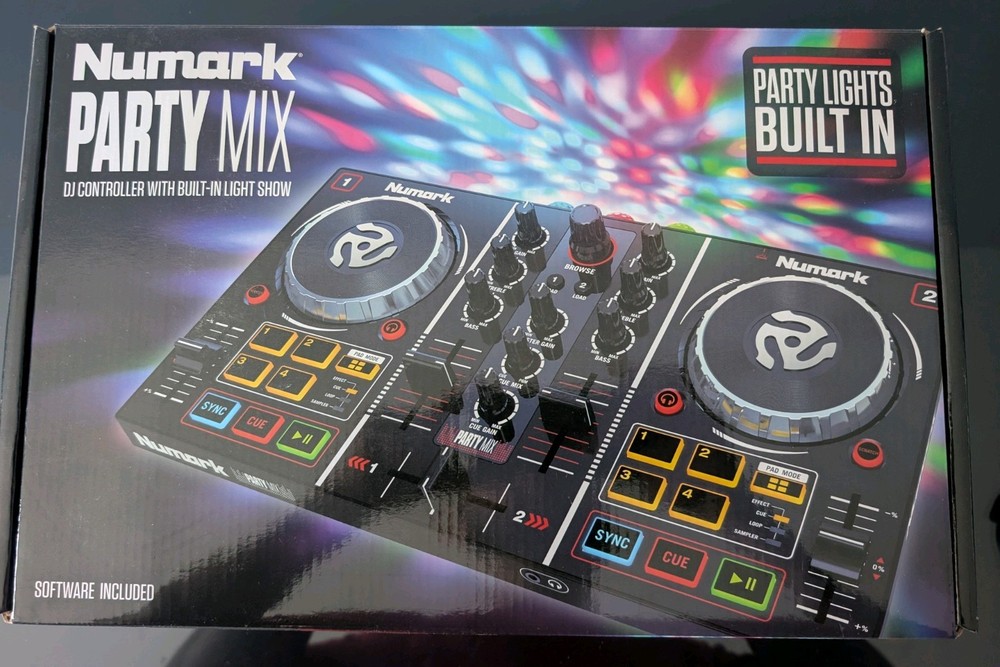 Numark Party Mix DJ Controller w/ Built-In Party Lights, USB