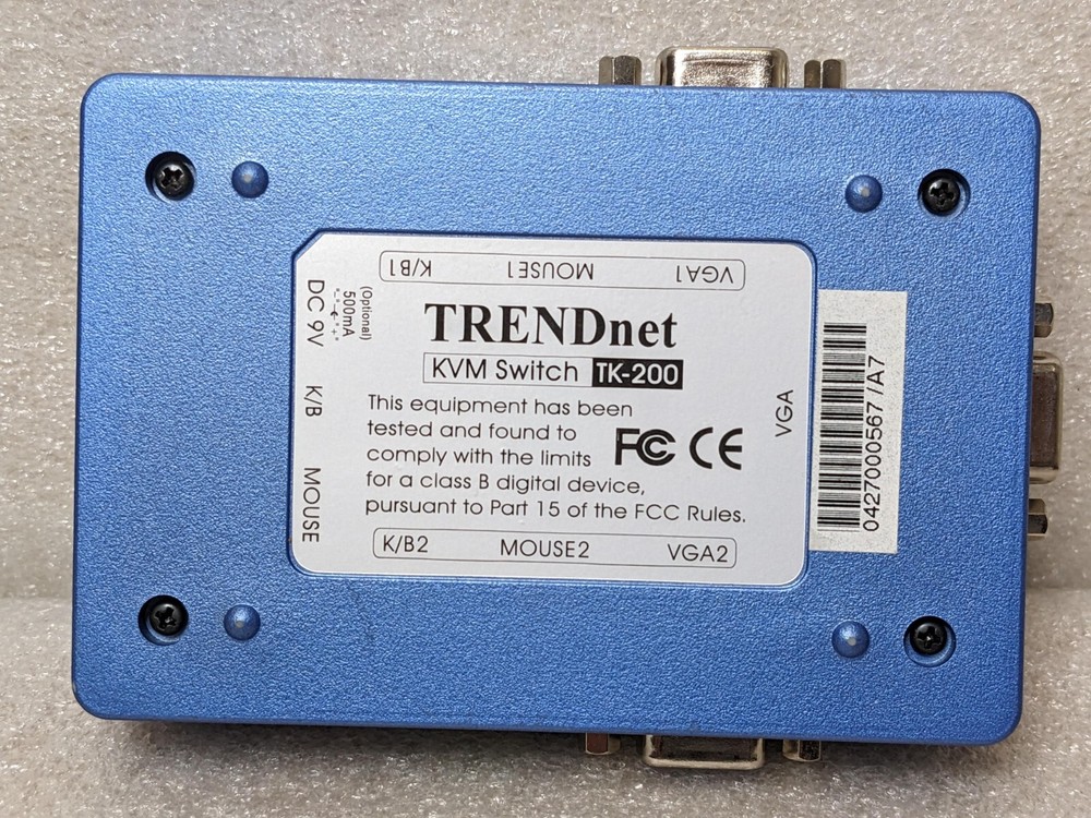TRENDnet TK (TK200K) 2-Ports External KVM / audio switch PS/2 (T2)