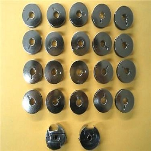 2 BOBBIN CASES & 20 BOBBINS PFAFF MODEL SEWING MACHINES