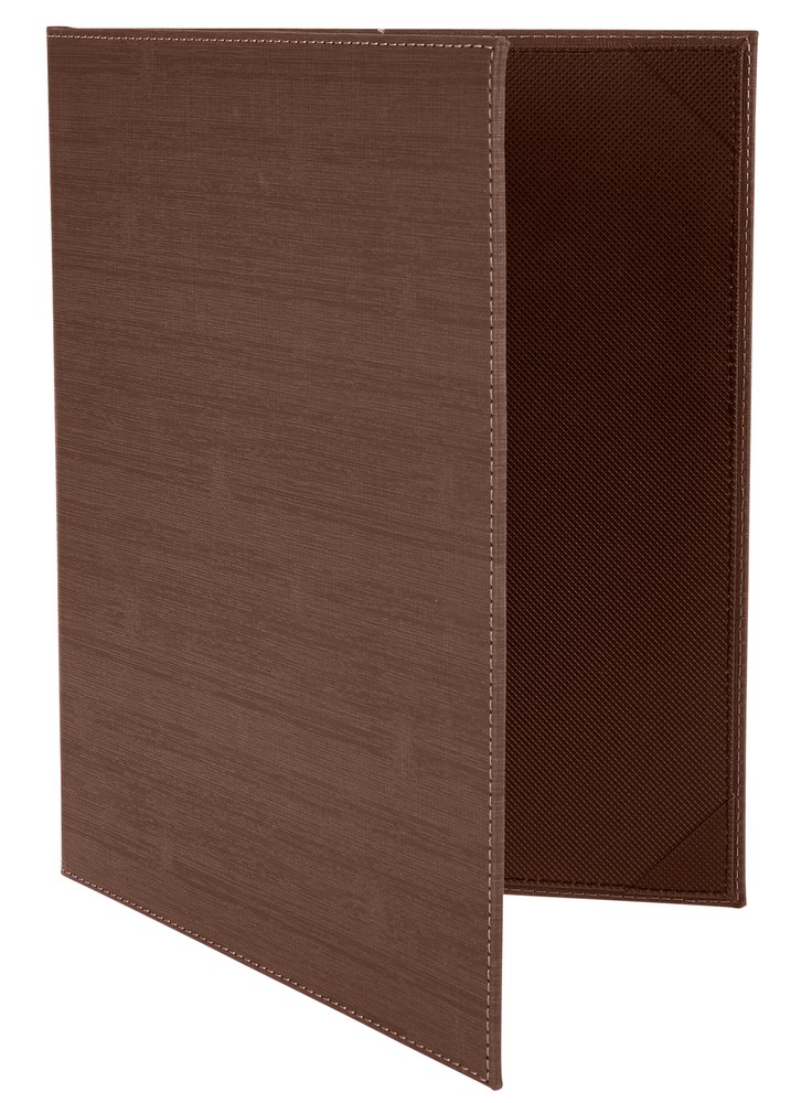 Two-Views Menu Cover For 8-1/2 X 14" Inserts, Brown (10 Each)