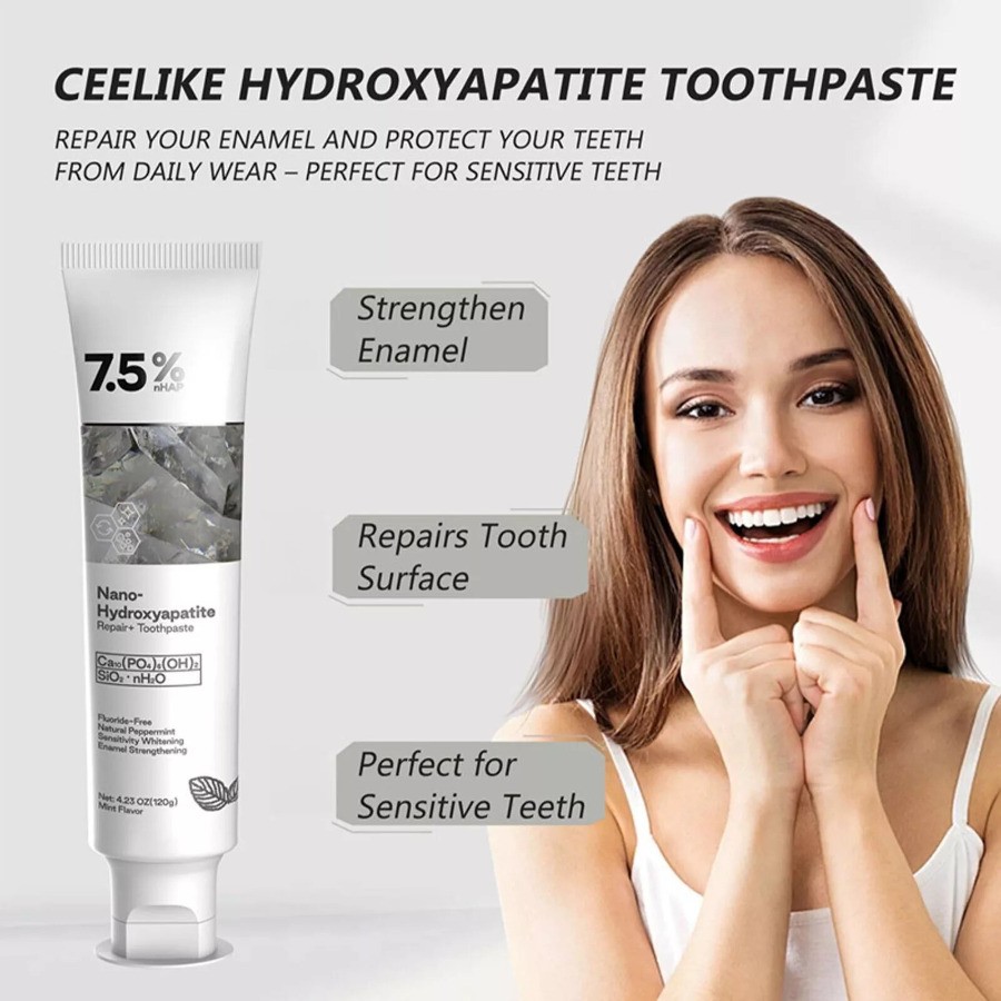 2PCS CEELIKE 7.5% Nano Hydroxyapatite Toothpaste