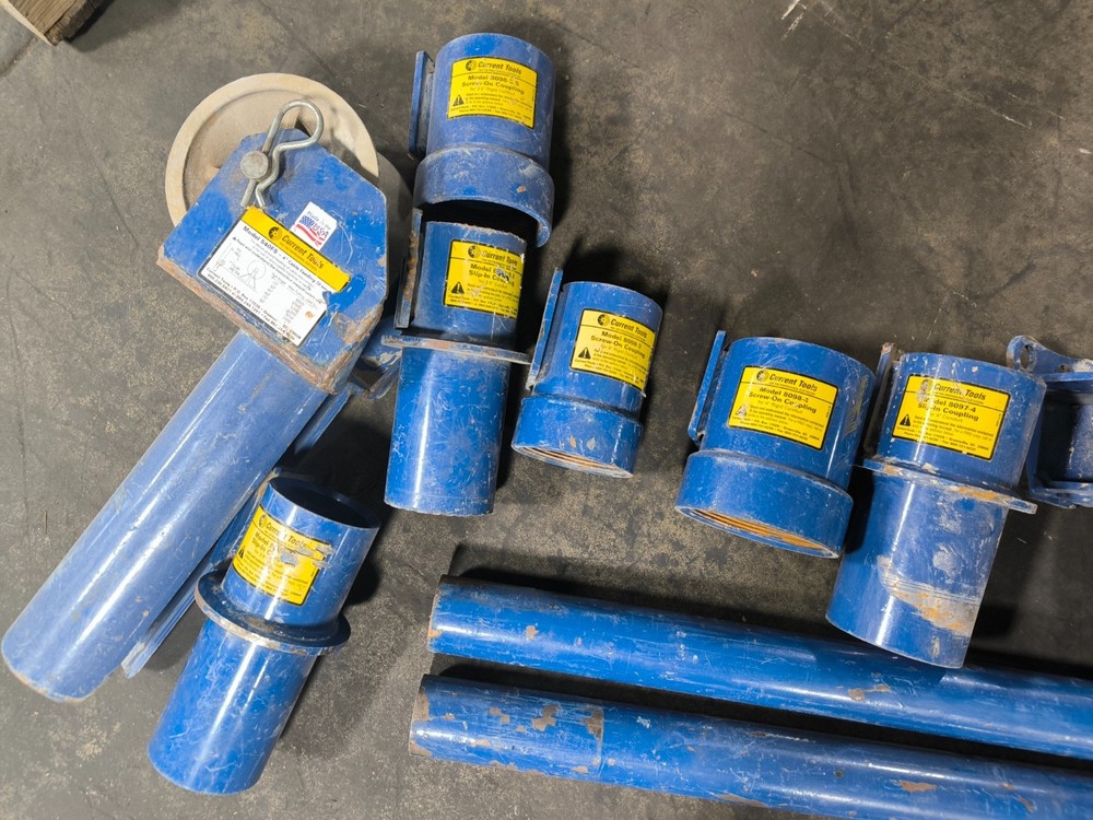 Current Tools Cable Puller System Carriage Reel Stand Coupling Accessories Blue