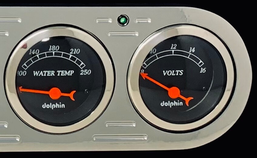 6 Gauge Universal Dash Panel Insert Cluster Set Powder Coated