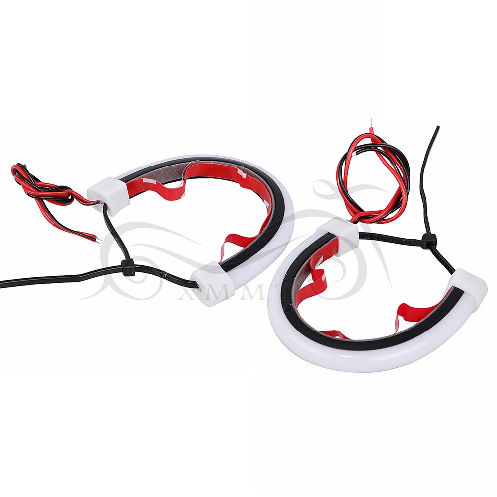 2 Pcs Colour Switchback LED Fork Turn Signal DRL Light Strips For Motorcycle