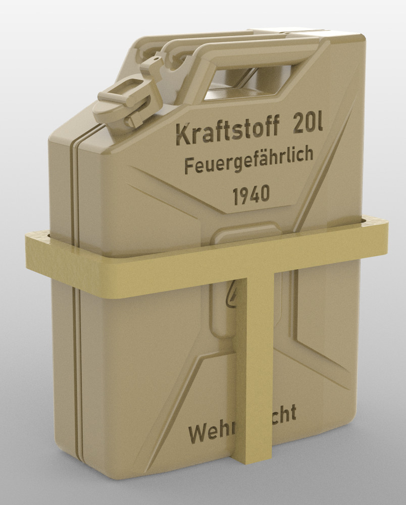 1/16 Scale Battleground WW2 German Jerrycan - Side mount brackets