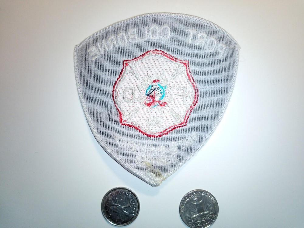 Port Colbourne Fire Department Silver Patch Badge Crest