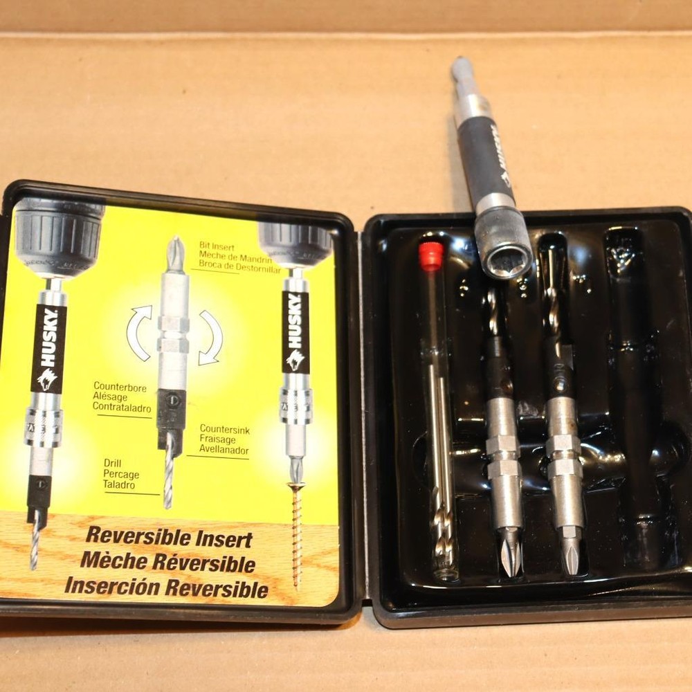 One Husky Reversible Insert Countersink Kit with Extra Bits