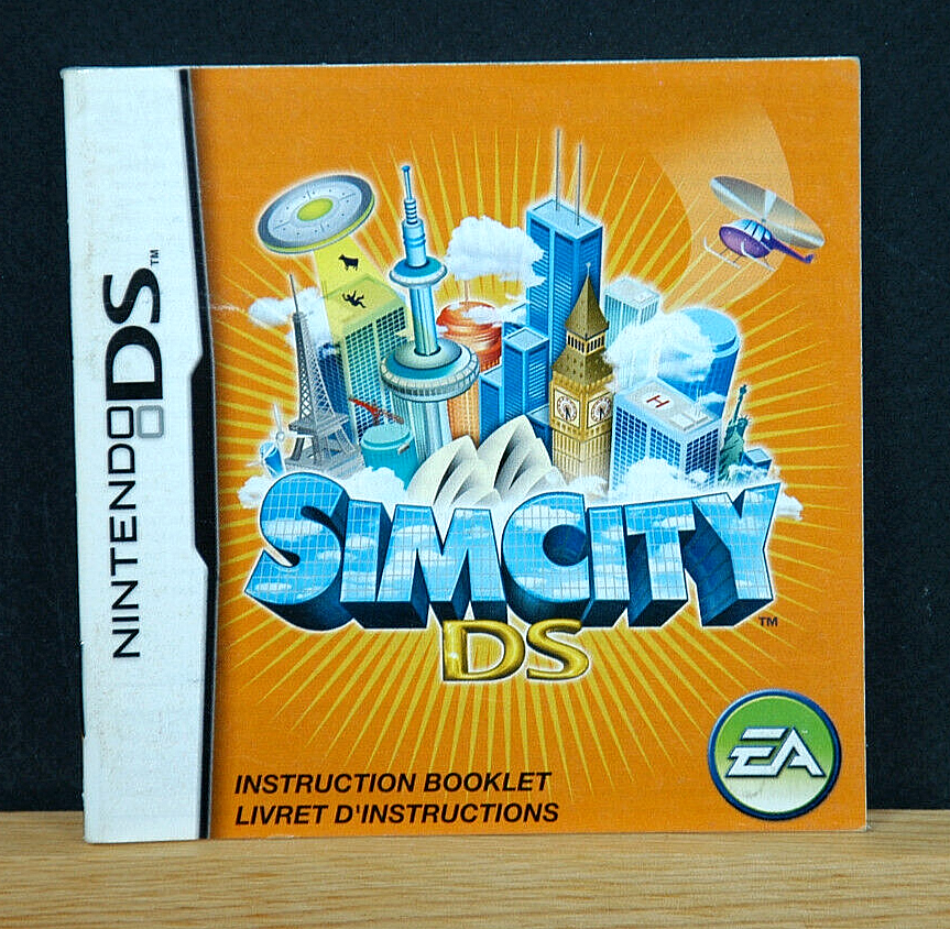 SIM CITY DS Manual Only (Nintendo DS) NO GAME Authentic