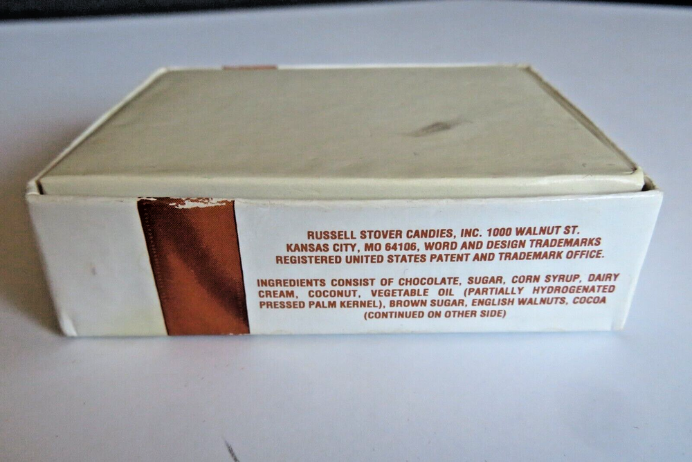 VINTAGE RUSSELL STOVER® Candies Assorted Chocolates NET WT 2 OZS EMPTY CANDY BOX